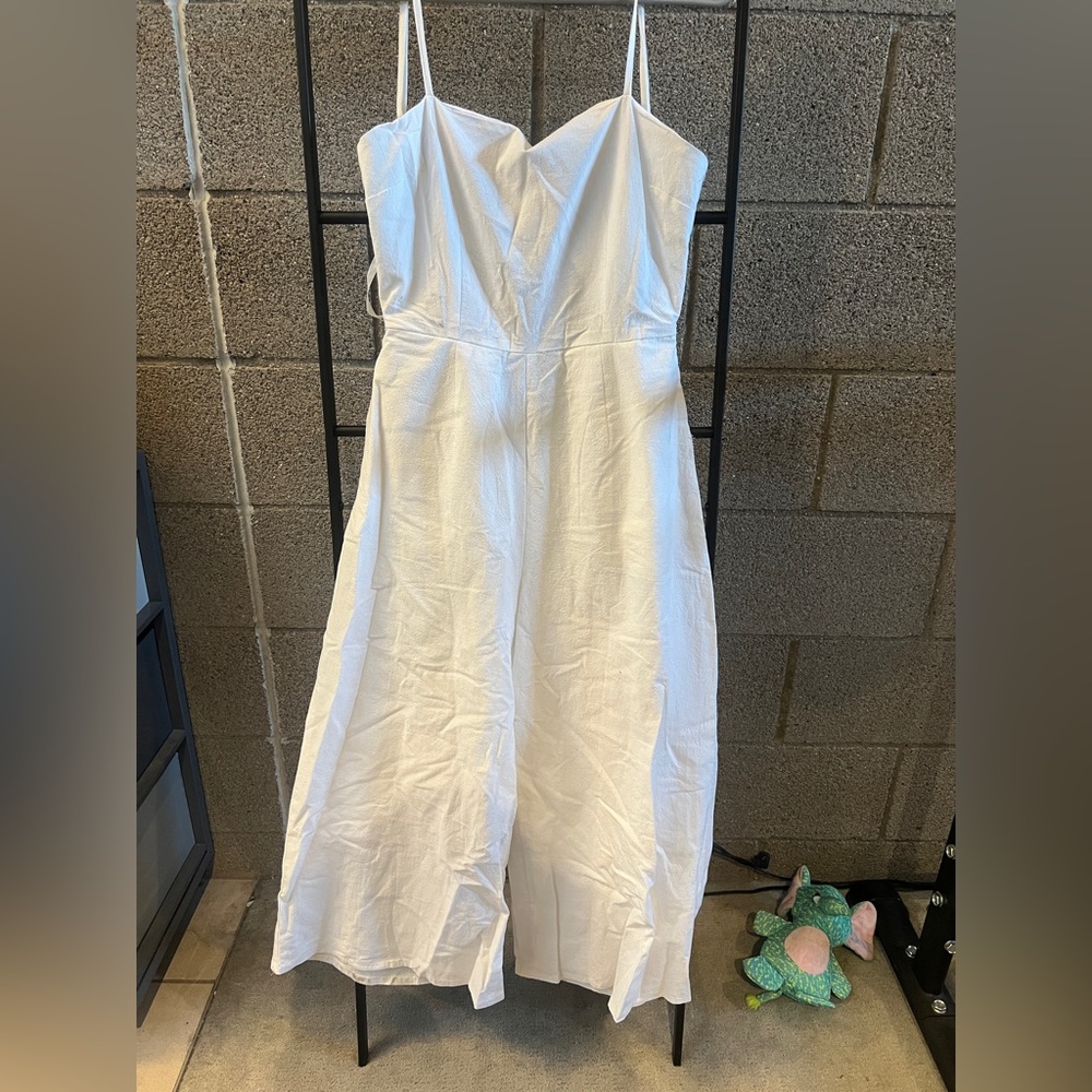 Princess Polly White Open Back Jumpsuit